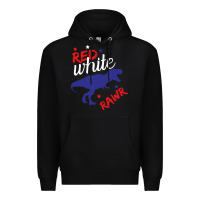 4th Of July Dinosaur Premium Hoodie | Teevron