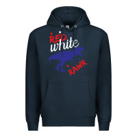 Navy 4th of July Dinosaur Premium Hoodie - Bettercallsaul