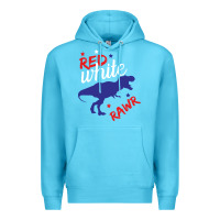 Ocean Blue 4th of July Dinosaur Premium Hoodie - Bettercallsaul
