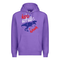 Purple 4th of July Dinosaur Premium Hoodie - Bettercallsaul