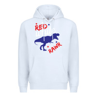 White 4th of July Dinosaur Premium Hoodie - Bettercallsaul