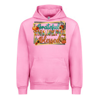 Fuchsia Pink thankful grateful blessed Urban Hoodie - CowGirlArtShop