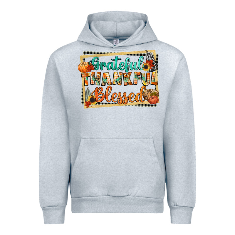 Thankful Grateful Blessed Urban Hoodie by CowGirlArtShop | Teevron