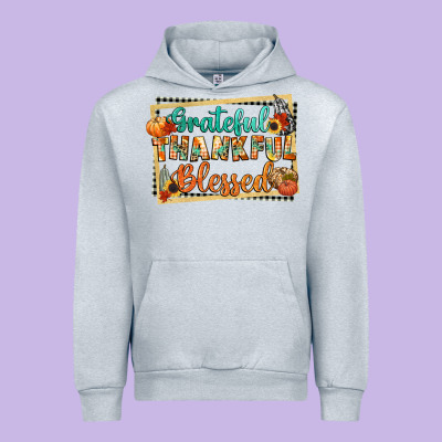 Thankful Grateful Blessed Urban Hoodie Designed By Cowgirlartshop