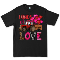 Black valentine's day loads of love tractor with pin heart balloons Premium Tee - RanaPortraitStore