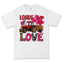 Valentine's Day Loads Of Love Tractor With Pin Heart Balloons Premium Tee | Teevron