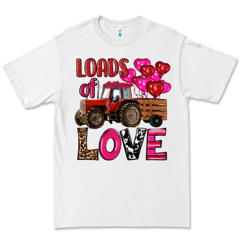 Valentine's Day Loads Of Love Tractor With Pin Heart Balloons Premium Tee by RanaPortraitStore | Teevron