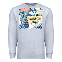 Heather Grey world down syndrome day Premium Sweatshirt - Artiststas