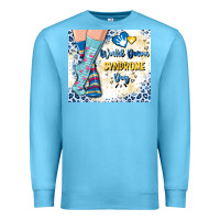 Ocean Blue world down syndrome day Premium Sweatshirt - Artiststas