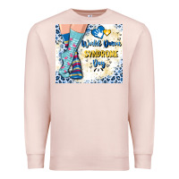 Pale Pink world down syndrome day Premium Sweatshirt - Artiststas