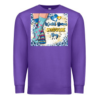 Purple world down syndrome day Premium Sweatshirt - Artiststas