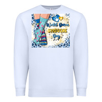 White world down syndrome day Premium Sweatshirt - Artiststas