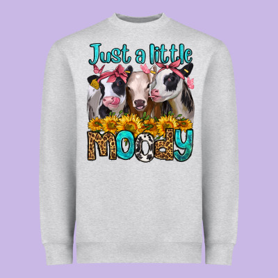 Just A Little Moody Heifers Heavyweight Sweatshirt Designed By Jasminsmagicworld