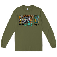 Army Green love cats scottish fold Long Sleeve Tee - LillyAllenDesigns