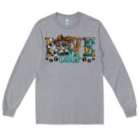Heather Grey love cats scottish fold Long Sleeve Tee - LillyAllenDesigns