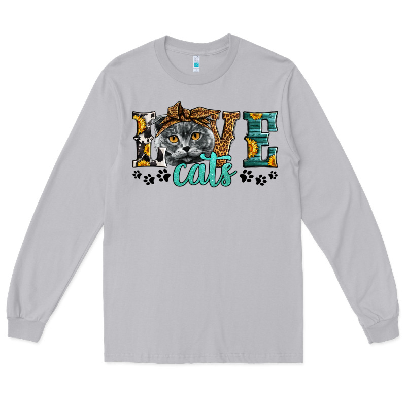 Love Cats Scottish Fold Long Sleeve Tee by LillyAllenDesigns | Teevron