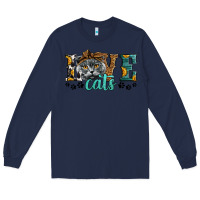 Navy love cats scottish fold Long Sleeve Tee - LillyAllenDesigns