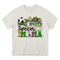Cream somebody's loud mouth soccer mama Heavy Core Tee - Zillion Design Studio