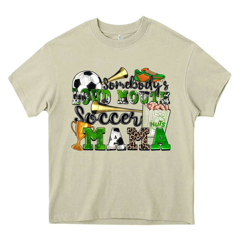 Somebody's Loud Mouth Soccer Mama Heavy Core Tee by Zillion Design Studio | Teevron