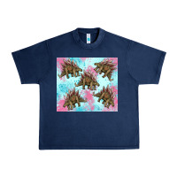Navy dinosaur stegosaurus Urban Heavy Tee - Artiststas