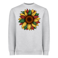 Heather Grey juneteenth sunflower Heavyweight Sweatshirt - Artiststas