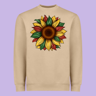 Juneteenth Sunflower Heavyweight Sweatshirt Designed By Artiststas