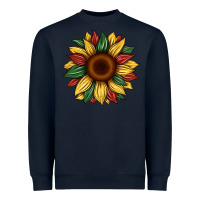 Navy juneteenth sunflower Heavyweight Sweatshirt - Artiststas