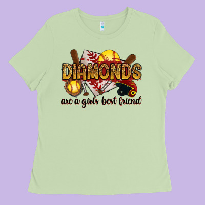 Ladies Tee diamonds are a girls best friends