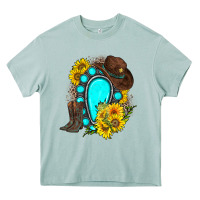 Arona western turquoise gemstone Heavy Core Tee - Zillion Design Studio