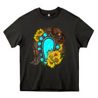 Asphalt western turquoise gemstone Heavy Core Tee - Zillion Design Studio