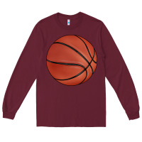 Burgundy basketball Long Sleeve Tee - BarkalooDesign