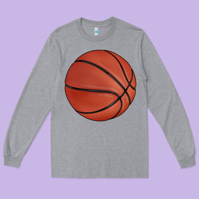 Basketball Long Sleeve Tee Designed By Barkaloodesign