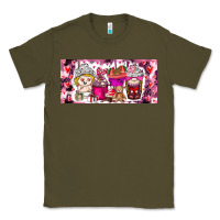 Army Green Valentine Coffee Classic Tee - CowhideDigitalArt