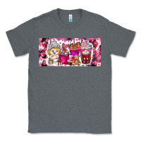 Charcoal Heather Valentine Coffee Classic Tee - CowhideDigitalArt