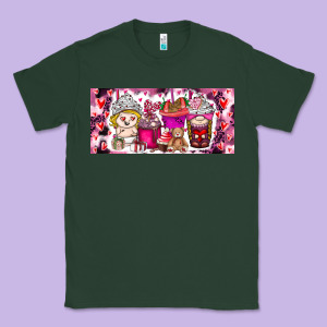 Valentine Coffee Classic Tee Designed By Cowhidedigitalart