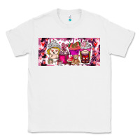 White Valentine Coffee Classic Tee - CowhideDigitalArt