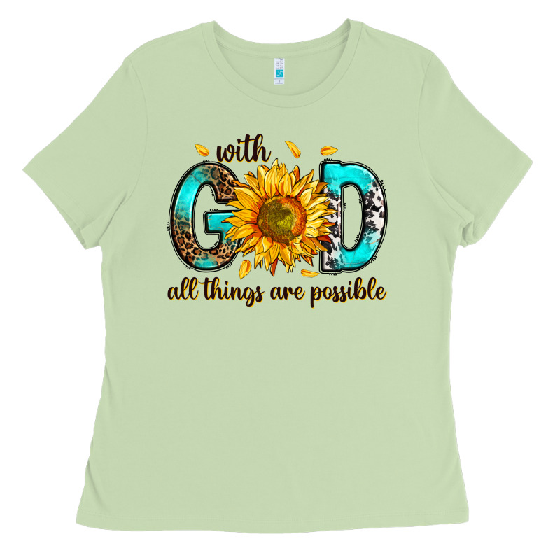 With God All Things Possible Ladies Tee by RanaPortraitStore | Teevron