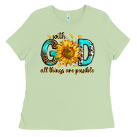 Matcha with god all things possible Ladies Tee - RanaPortraitStore