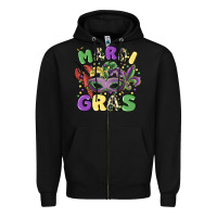 Black mardi gras Zipper Hoodie - MaliasSmallBusiness