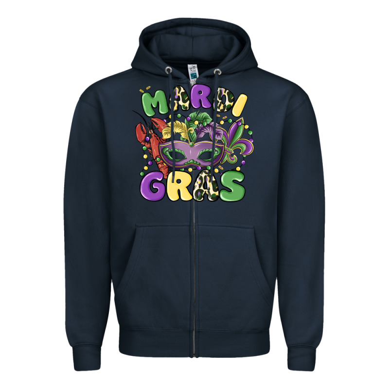 Mardi Gras Zipper Hoodie by MaliasSmallBusiness | Teevron