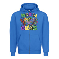 True Royal mardi gras Zipper Hoodie - MaliasSmallBusiness