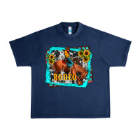 Navy western rodeo Urban Heavy Tee - JahusDesignShop