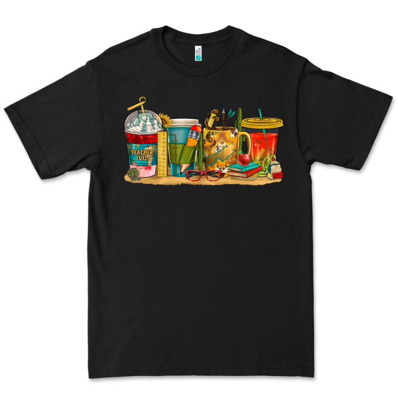 Teacher Fuel Coffee Cups Premium Tee by texasbilliewilder | Teevron