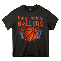 Busy Raising Ballers Basketball Heavy Core Tee | Teevron