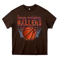 Chocolate Brown busy raising ballers basketball Heavy Core Tee - texasbilliewilder