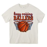 Cream busy raising ballers basketball Heavy Core Tee - texasbilliewilder