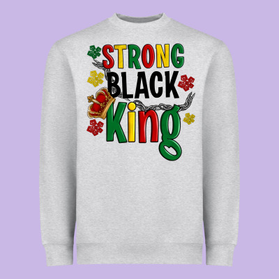 Strong Black King Heavyweight Sweatshirt Designed By Artiststas