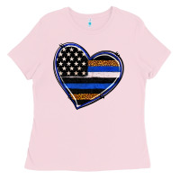 Bubblegum Pink police heart Ladies Tee - RanaPortraitStore