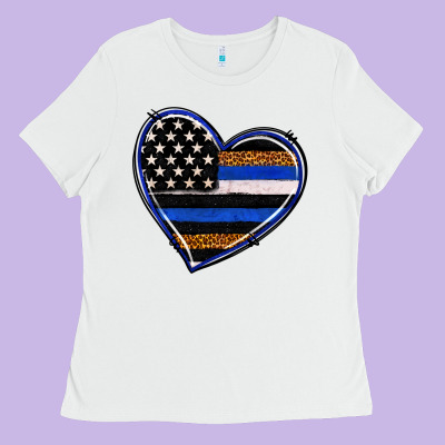 Ladies Tee police heart