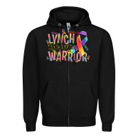 Black lynch syndrome warrior Zipper Hoodie - NancyCooperArtShop